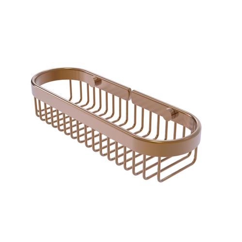 Oval brass wire shower basket 11"x2.2"x3.6"