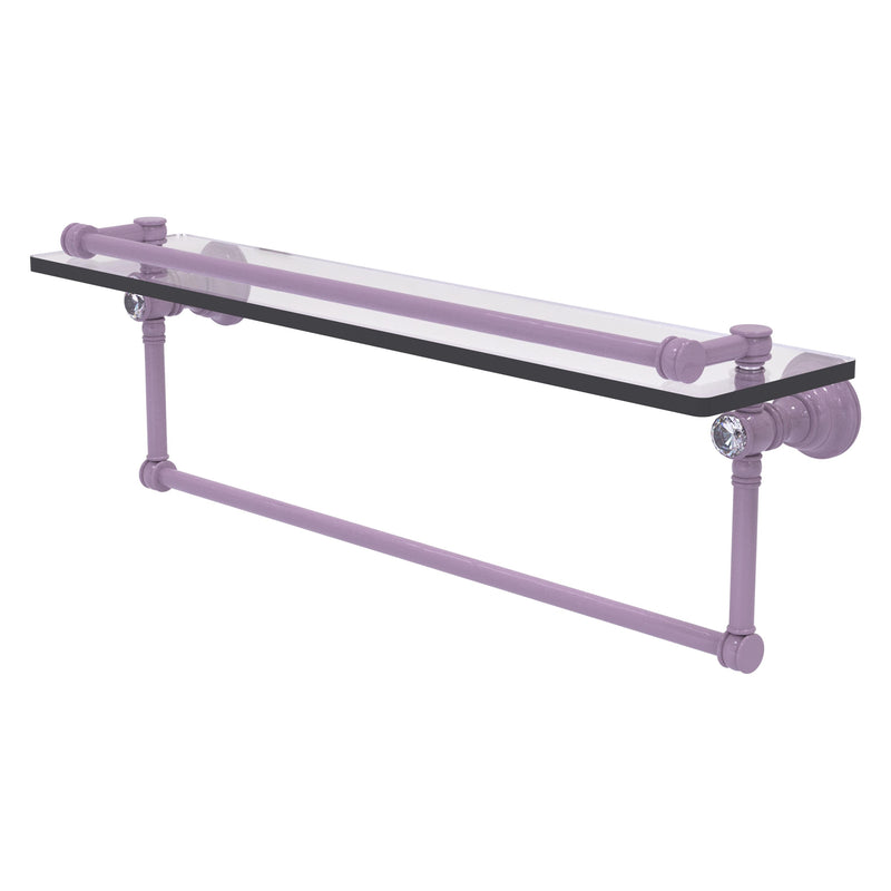 Carolina Crystal Collection Gallery Glass Shelf with Towel Bar