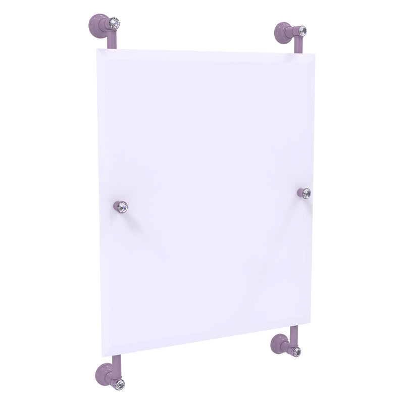 Carolina Crystal Collection Rectangular Frameless Rail Mounted Mirror