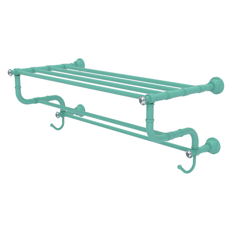 Carolina Crystal Collection Towel Shelf with Double Towel Bar