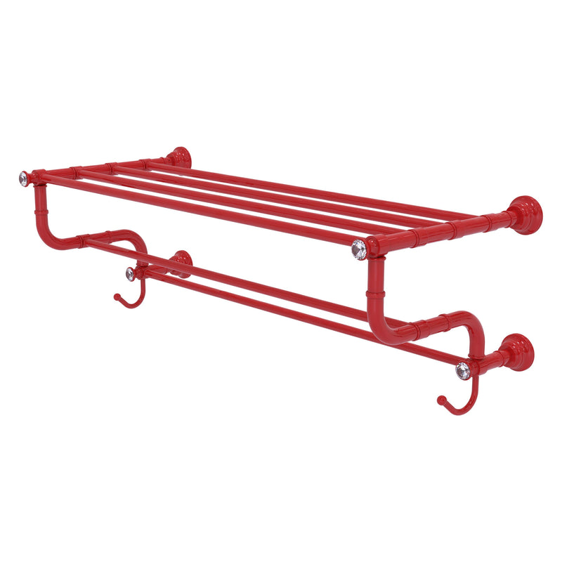 Carolina Crystal Collection Towel Shelf with Double Towel Bar