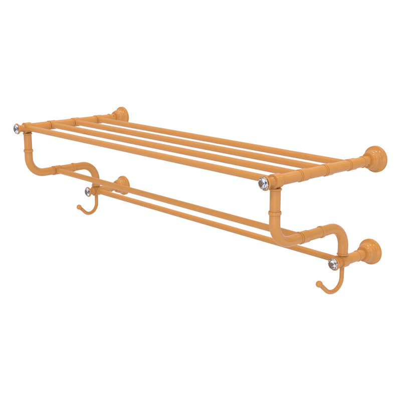 Carolina Crystal Collection Towel Shelf with Double Towel Bar