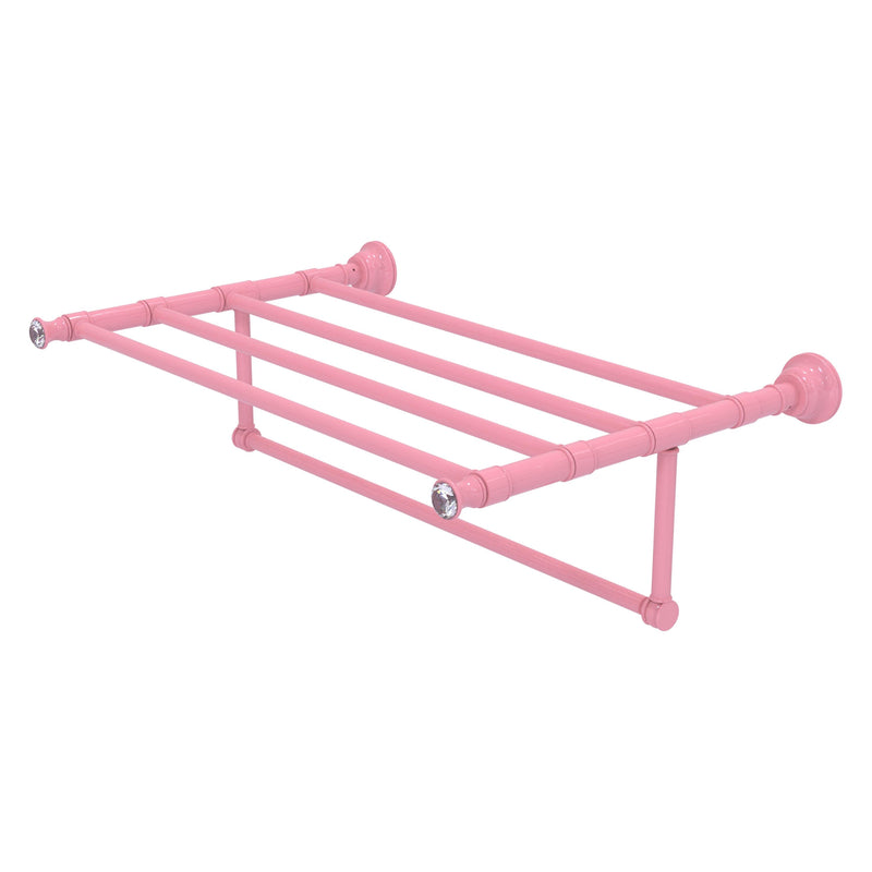 Carolina Crystal Collection Towel Shelf with Integrated Towel Bar