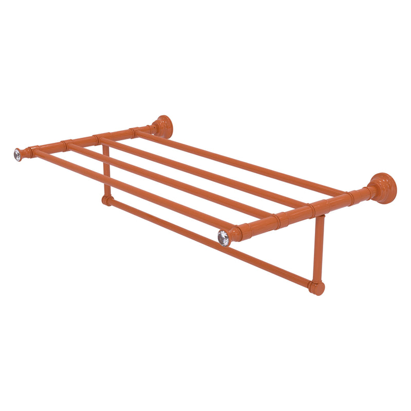 Carolina Crystal Collection Towel Shelf with Integrated Towel Bar