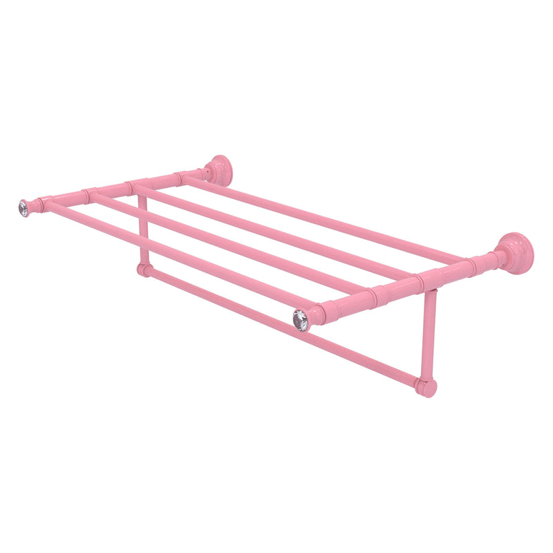 Carolina Crystal Collection Towel Shelf with Integrated Towel Bar