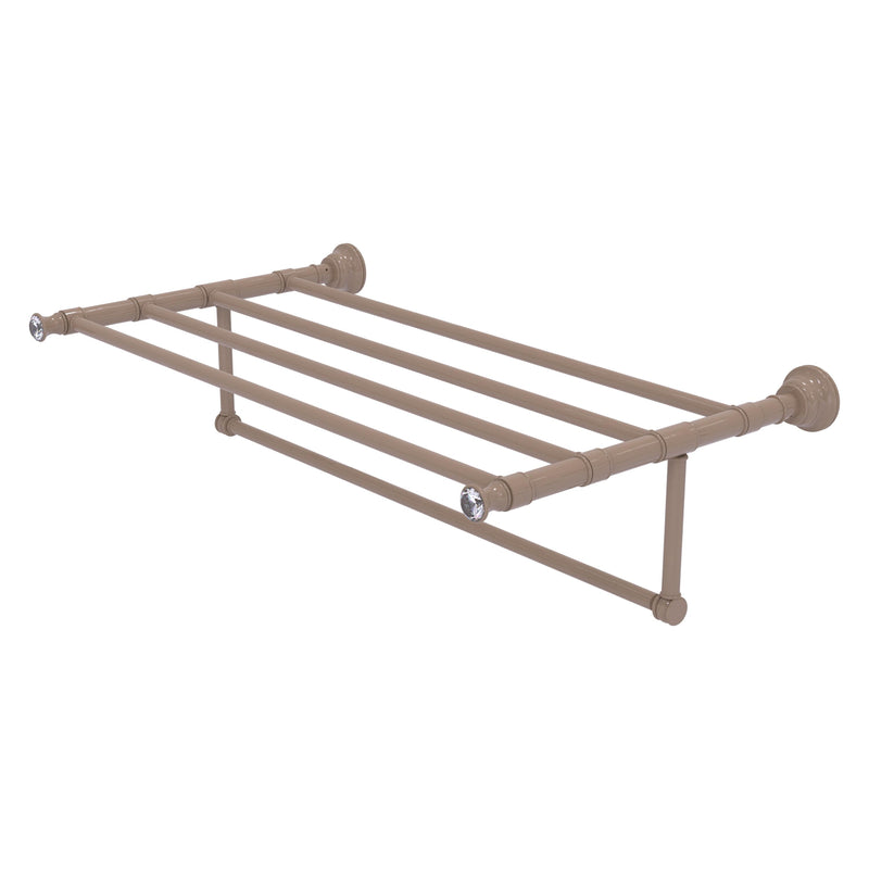 Carolina Crystal Collection Towel Shelf with Integrated Towel Bar