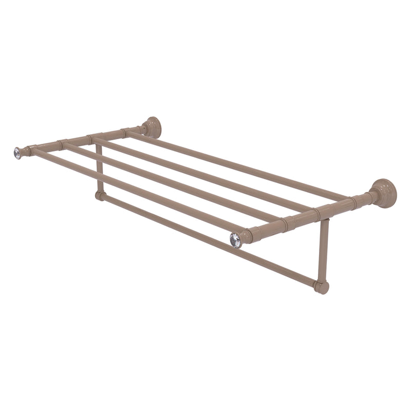 Carolina Crystal Collection Towel Shelf with Integrated Towel Bar