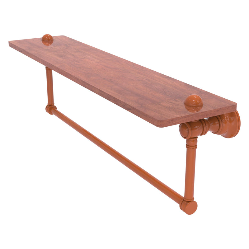 Carolina Collection Wood shelf with Integrated Towel Bar