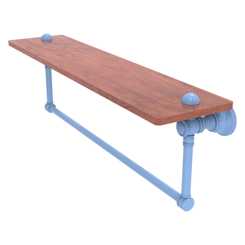 Carolina Collection Wood shelf with Integrated Towel Bar