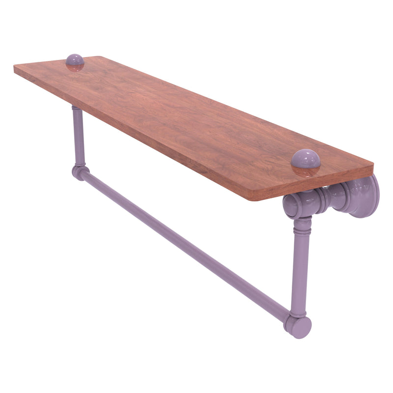 Carolina Collection Wood shelf with Integrated Towel Bar