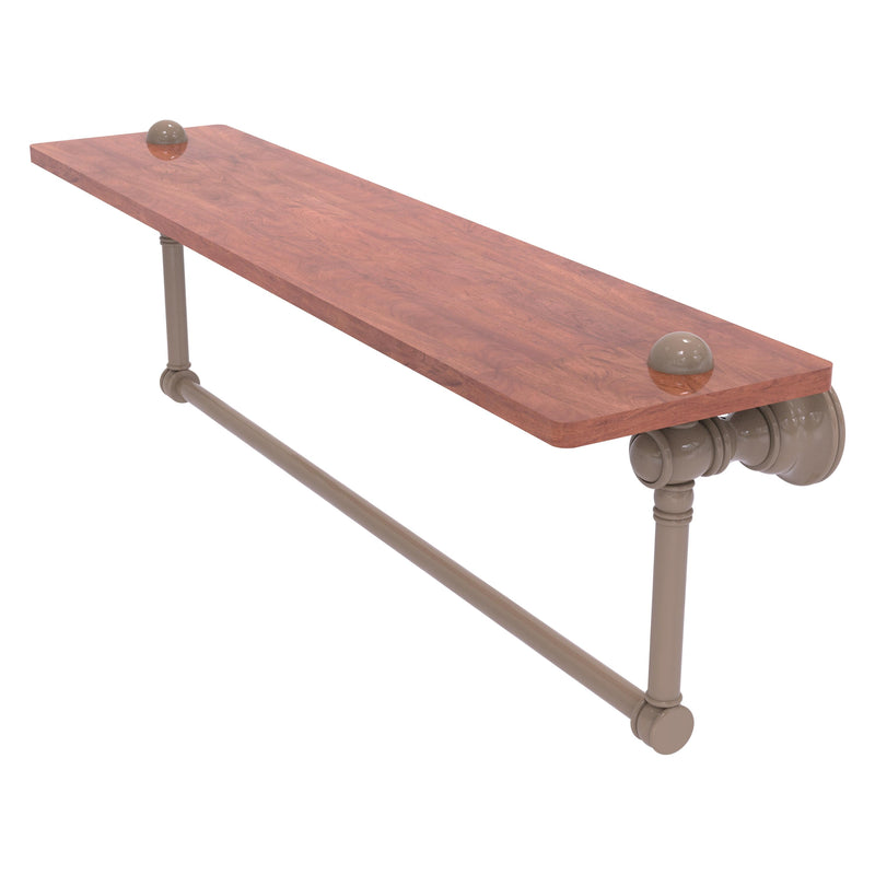 Carolina Collection Wood shelf with Integrated Towel Bar