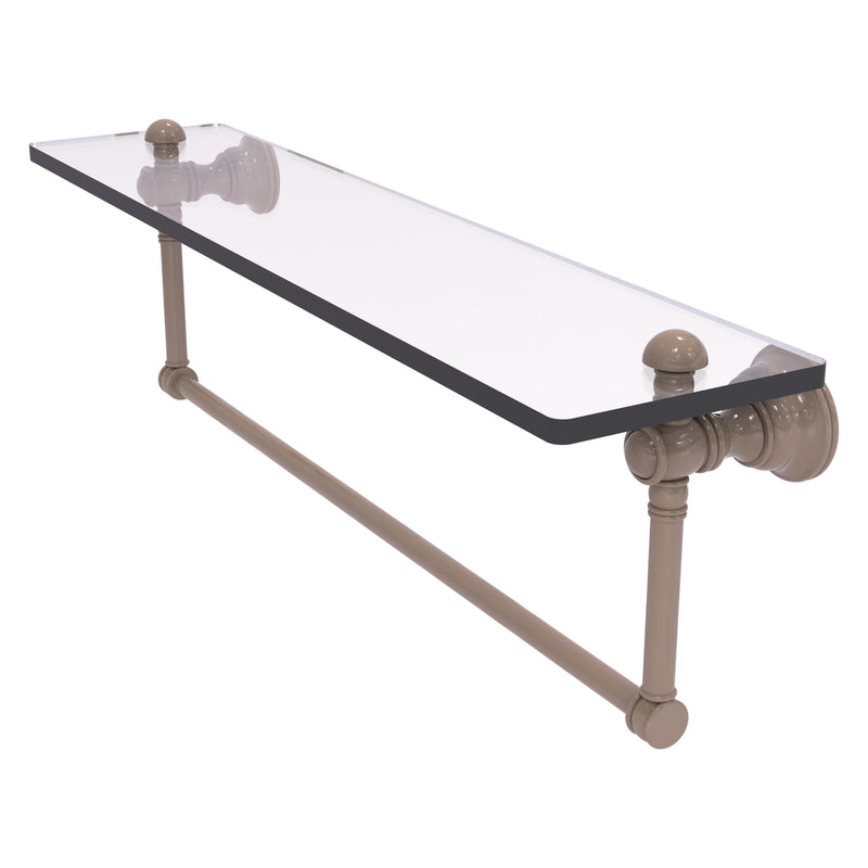 Carolina Collection Glass Shelf with Integrated Towel Bar