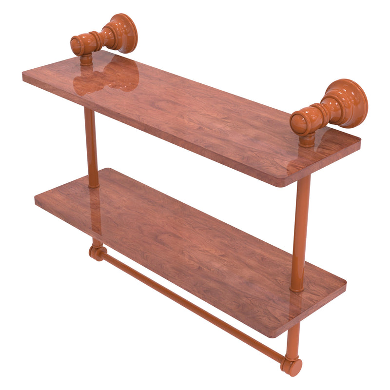 Carolina Collection Double Wood Shelf with Towel Bar