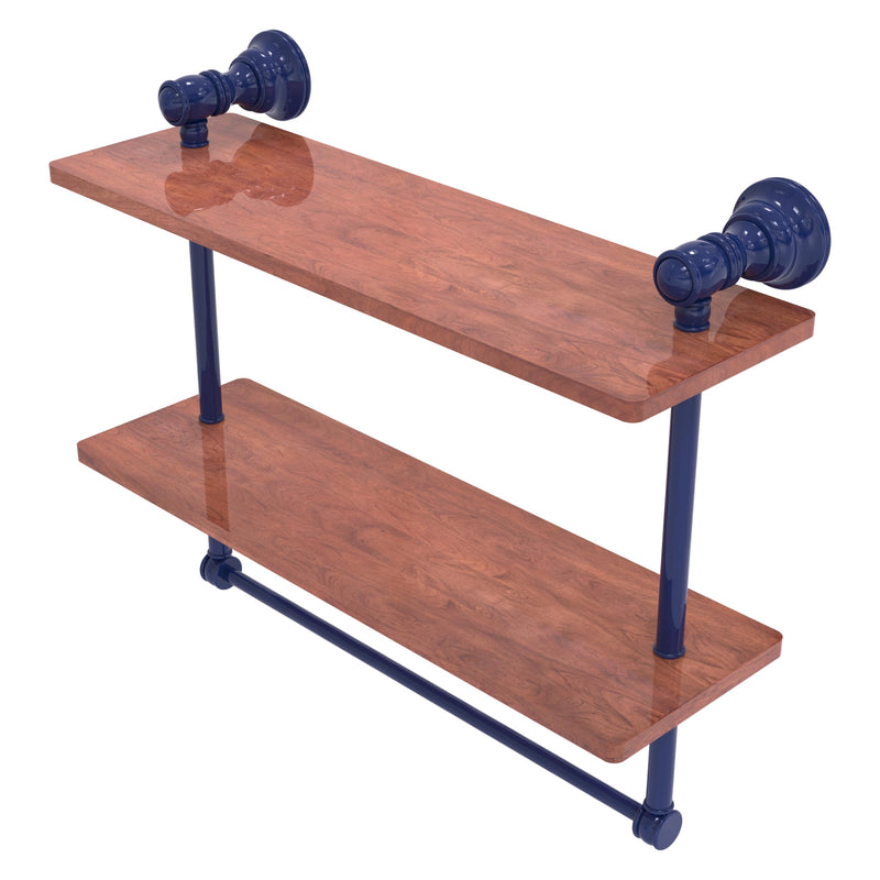 Carolina Collection Double Wood Shelf with Towel Bar