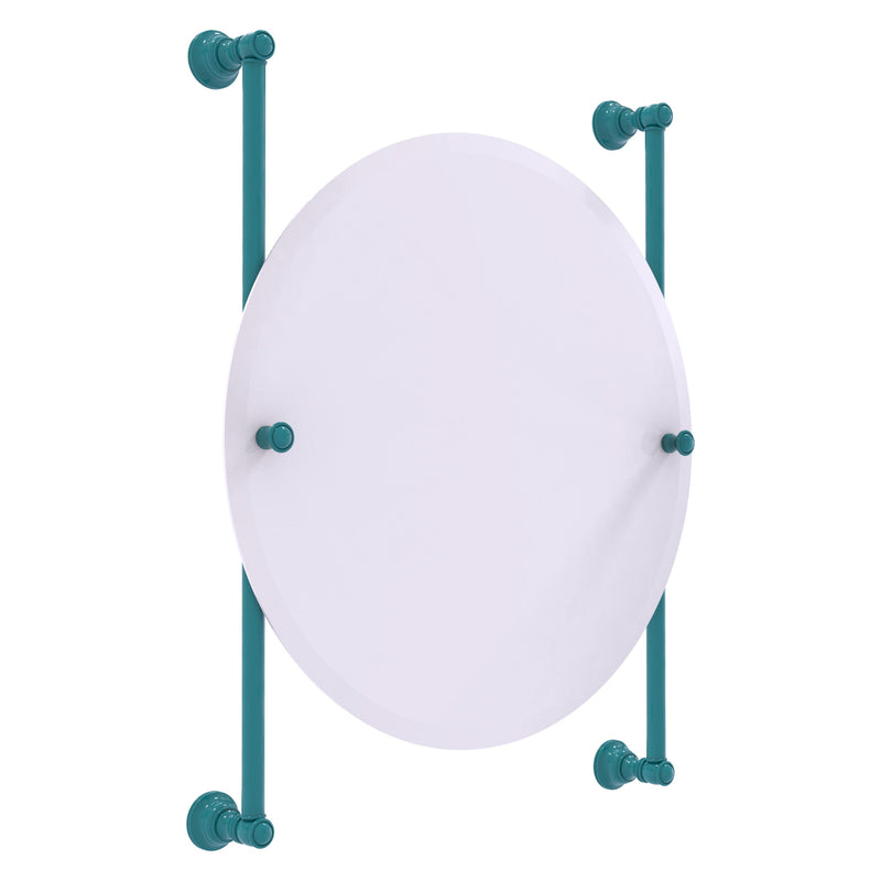 Carolina Collection Round Frameless Rail Mounted Mirror