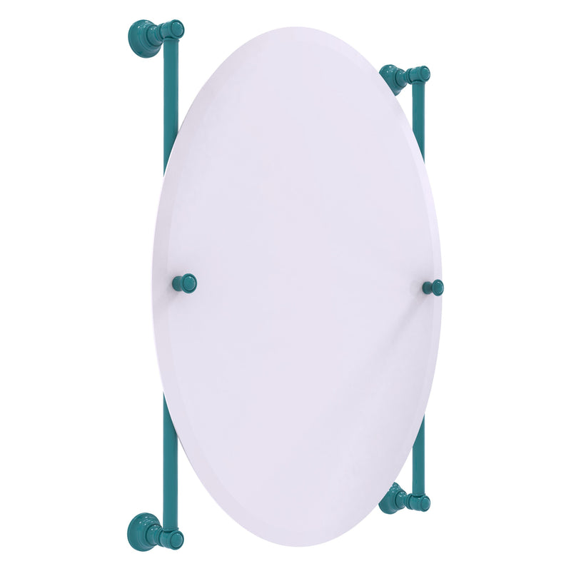 Carolina Collection Oval Frameless Rail Mounted Mirror