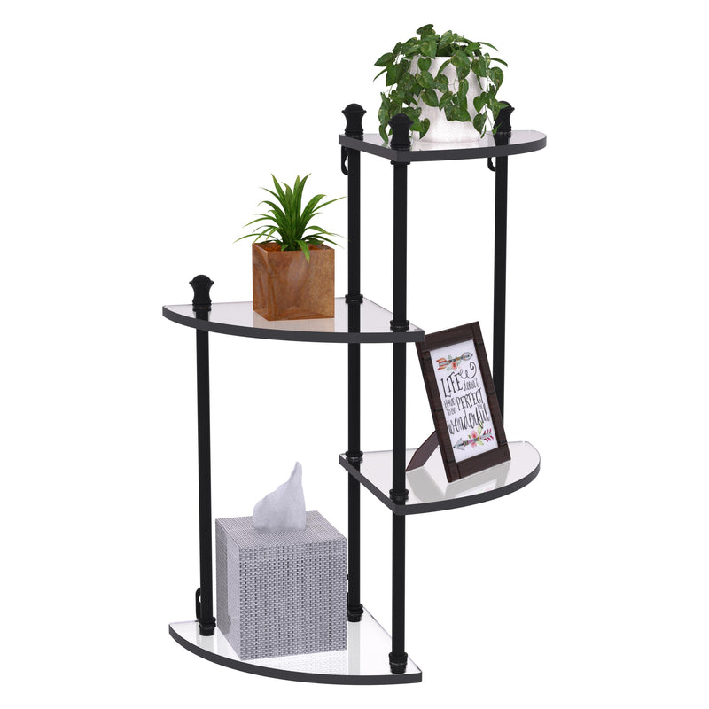 Carolina 4 Tier Glass Wall Shelf