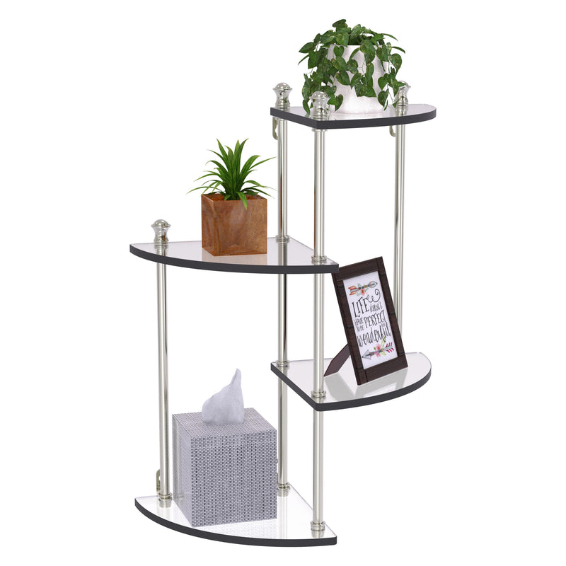 Carolina 4 Tier Glass Wall Shelf