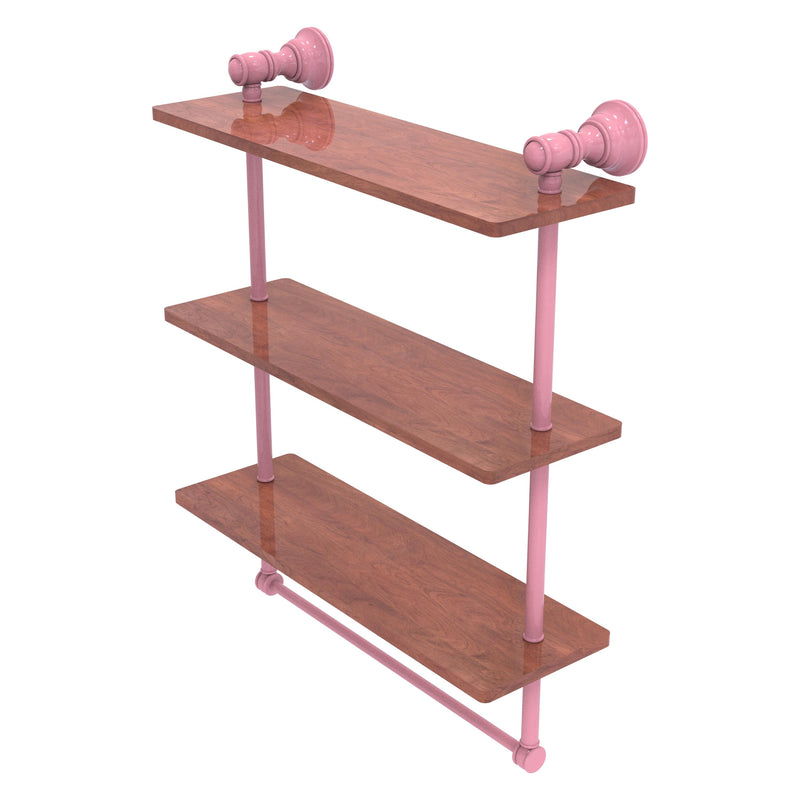 Carolina Collection Triple Wood Shelf with Towel Bar