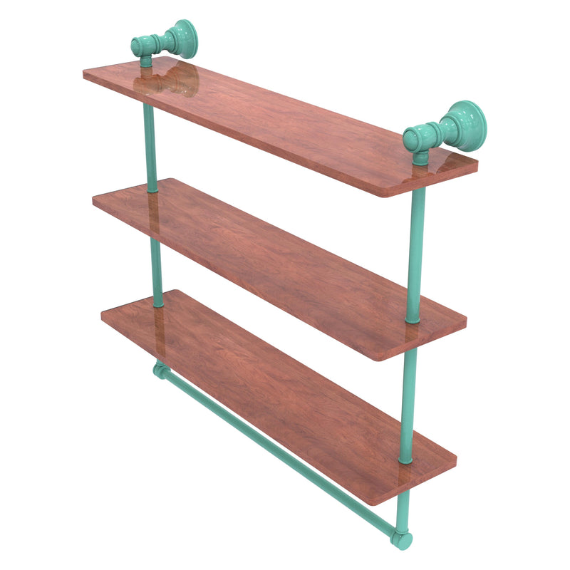 Carolina Collection Triple Wood Shelf with Towel Bar