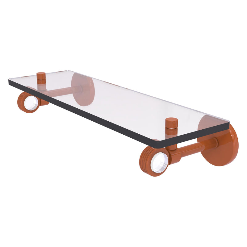 Clearview Collection Glass Shelf with Grooved Accents