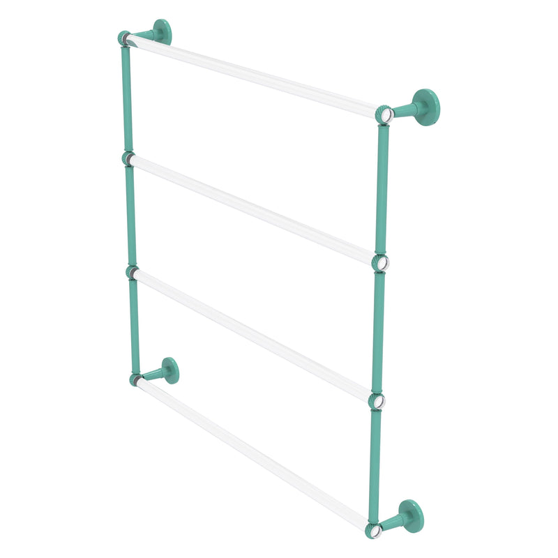 Clearview Collection 4 Tier Ladder Towel Bar with Twisted Accents