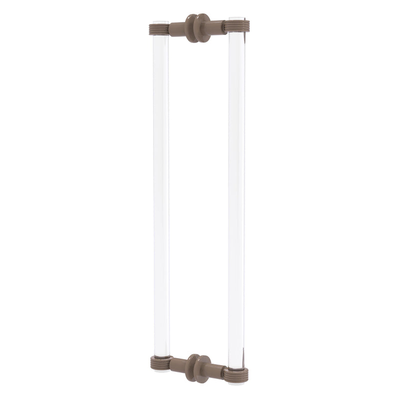 Clearview Collection Back to Back Shower Door Pull with Grooved Accents