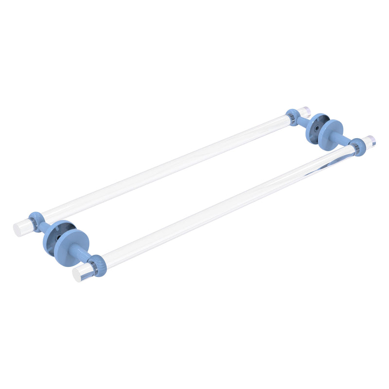 Clearview Collection Back to Back Shower Door Towel Bar with Twisted Accents