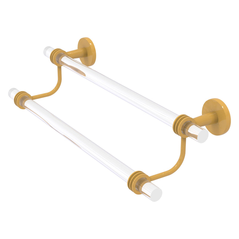 Clearview Collection Double Towel Bar with Dotted Accents