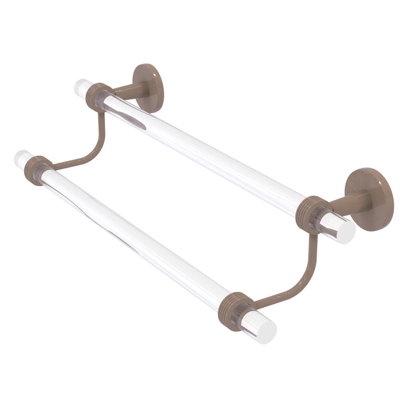 Clearview Collection Double Towel Bar with Grooved Accents