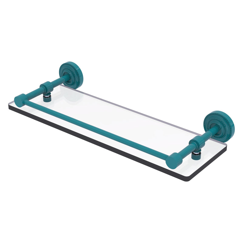 Dottingham Collection Single Glass Shelf with Gallery Rail