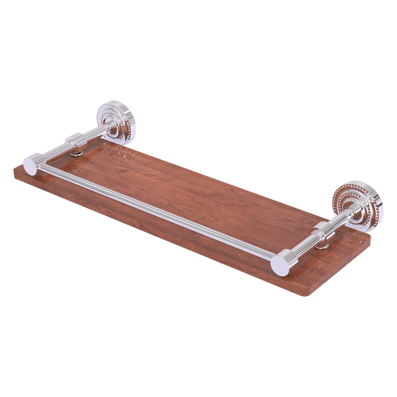 Dottingham Collection Solid IPE Ironwood Shelf with Gallery Rail