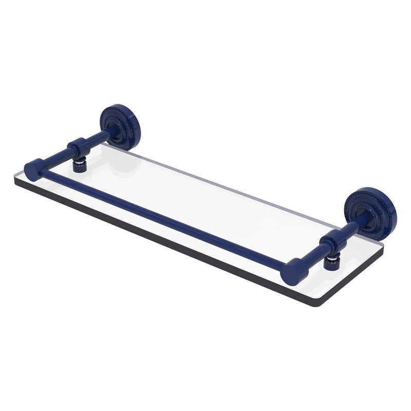 Dottingham Collection Single Glass Shelf with Gallery Rail