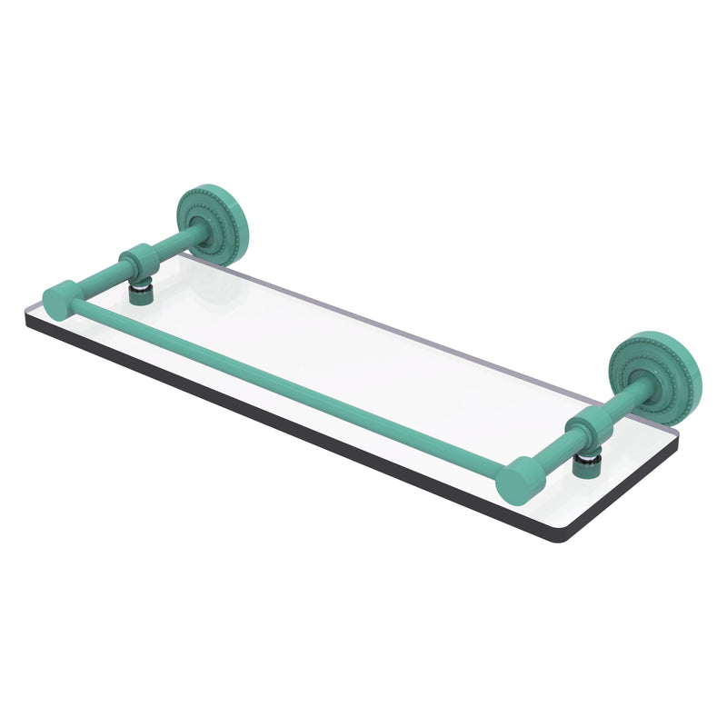 Dottingham Collection Single Glass Shelf with Gallery Rail