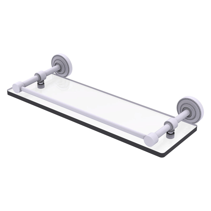 Dottingham Collection Single Glass Shelf with Gallery Rail