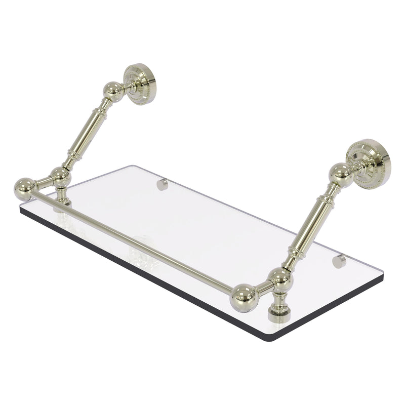 Dottingham Floating Glass Shelf with Gallery Rail