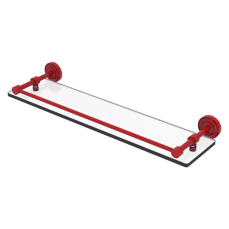 Dottingham Collection Single Glass Shelf with Gallery Rail