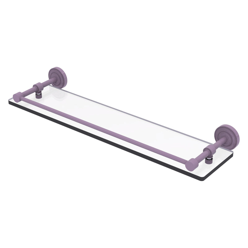 Dottingham Collection Single Glass Shelf with Gallery Rail