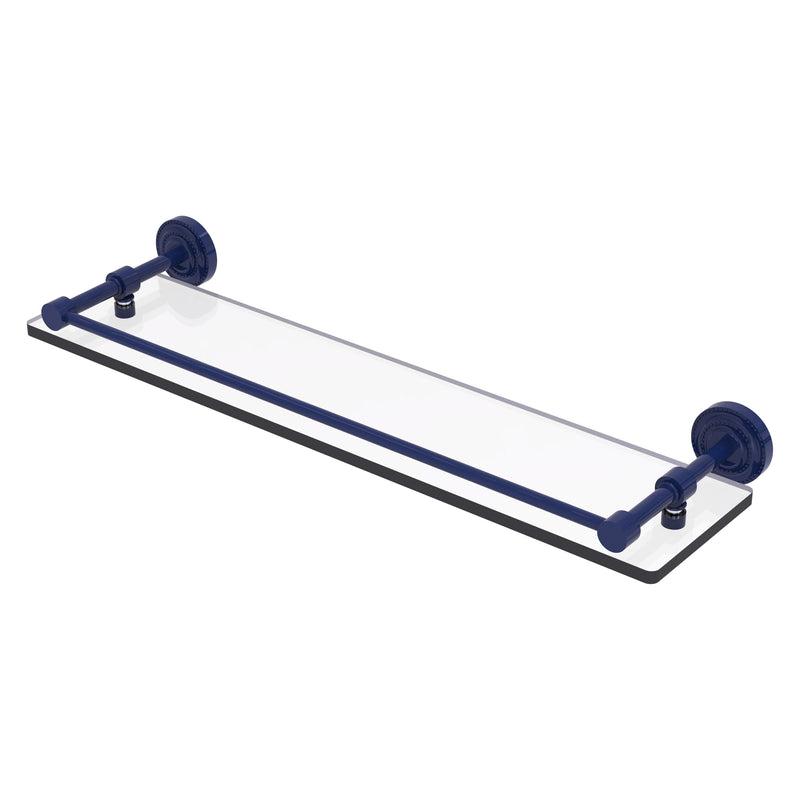 Dottingham Collection Single Glass Shelf with Gallery Rail