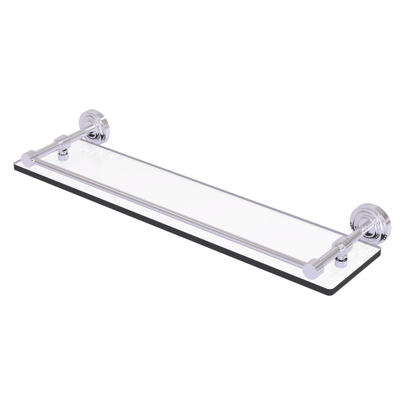 Dottingham Collection Single Glass Shelf with Gallery Rail