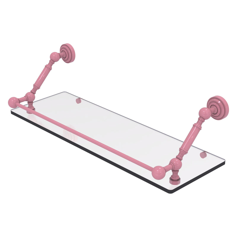 Dottingham Floating Glass Shelf with Gallery Rail