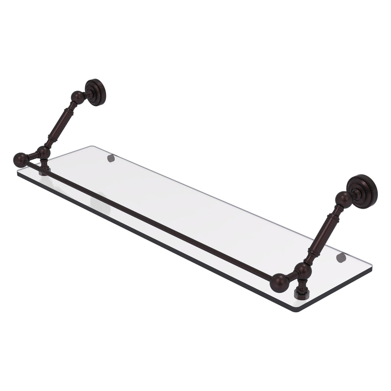 Dottingham Floating Glass Shelf with Gallery Rail