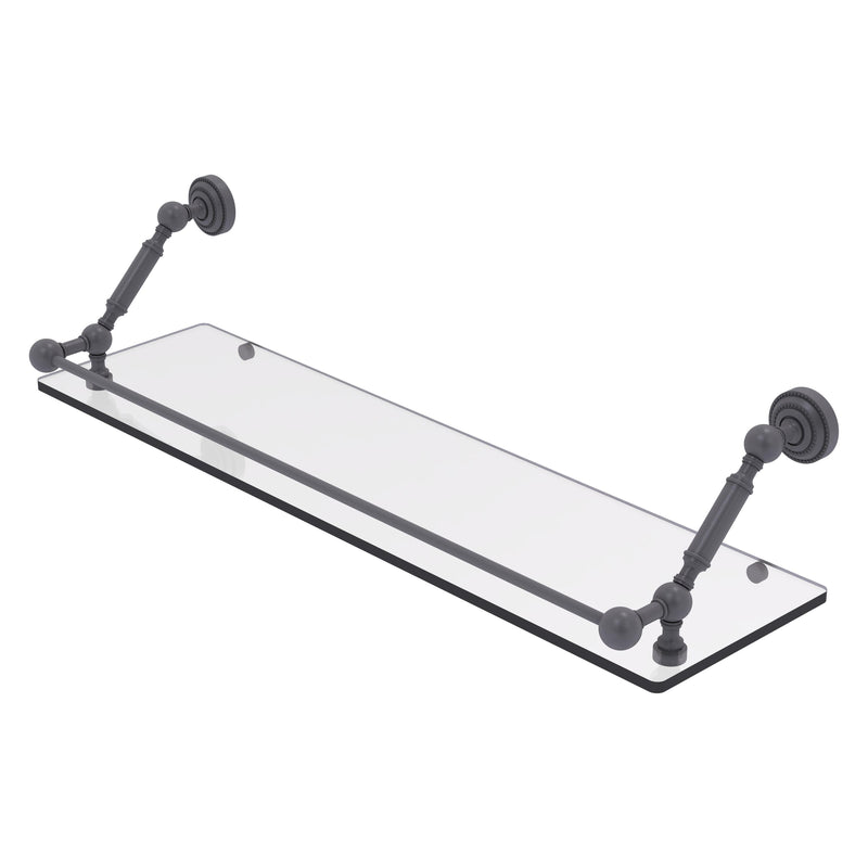 Dottingham Floating Glass Shelf with Gallery Rail