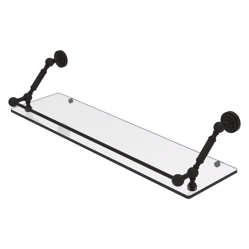 Dottingham Floating Glass Shelf with Gallery Rail