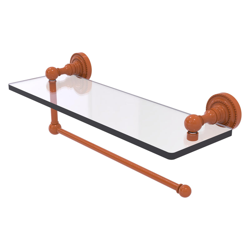 Dottingham Collection Paper Towel Holder with Glass Shelf