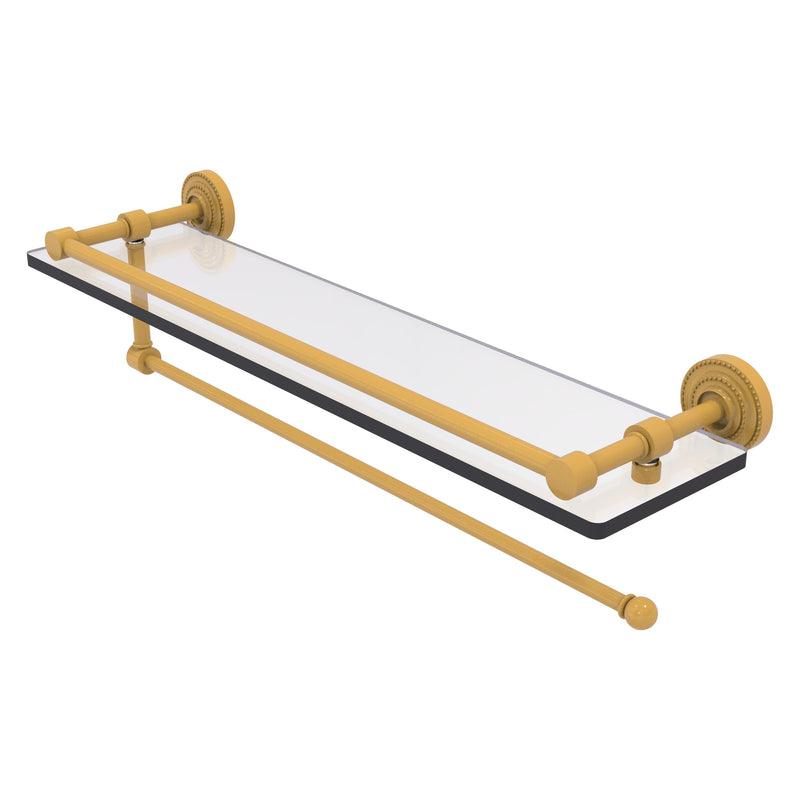 Dottingham Collection Paper Towel Holder with Gallery Rail Glass Shelf