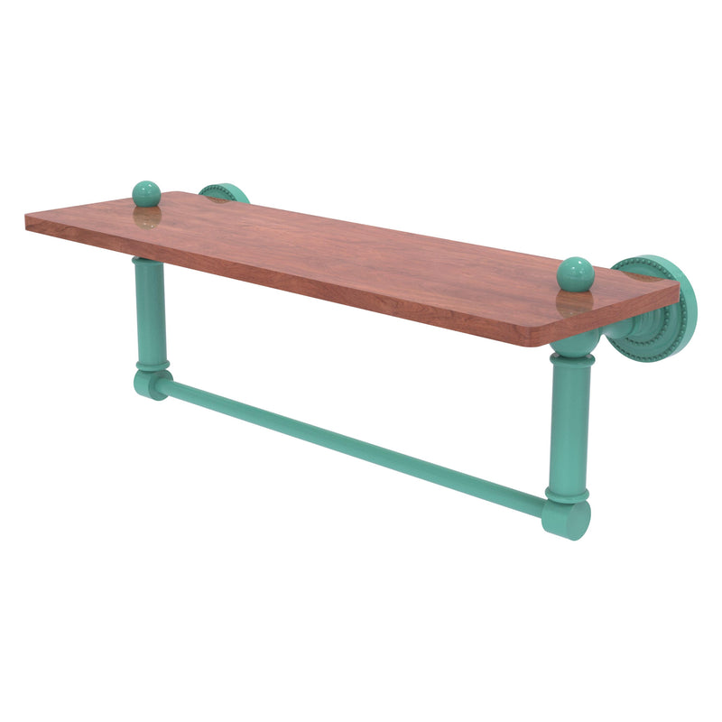 Dottingham Collection Solid IPE Ironwood Shelf with Integrated Towel Bar