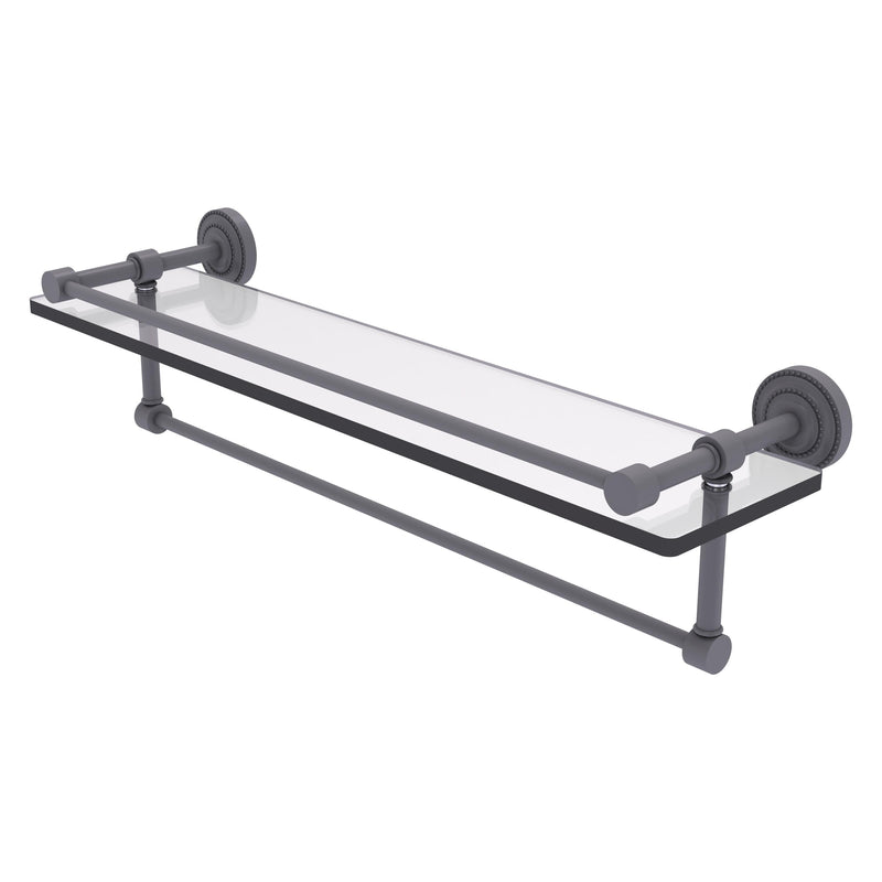 Dottingham Collection Gallery Rail Glass Shelf with Towel Bar