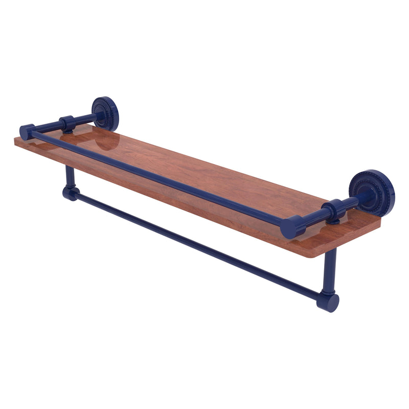 Dottingham Collection IPE Ironwood Shelf with Gallery Rail and Towel Bar