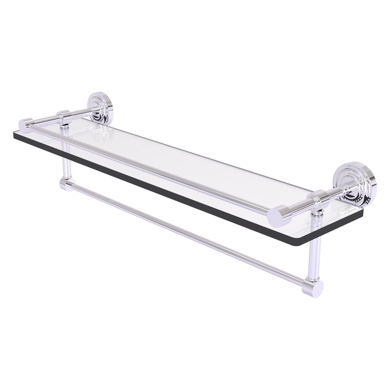 Dottingham Collection Gallery Rail Glass Shelf with Towel Bar